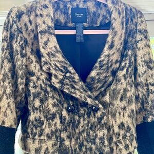 Smythe cropped leopard jacket size 4